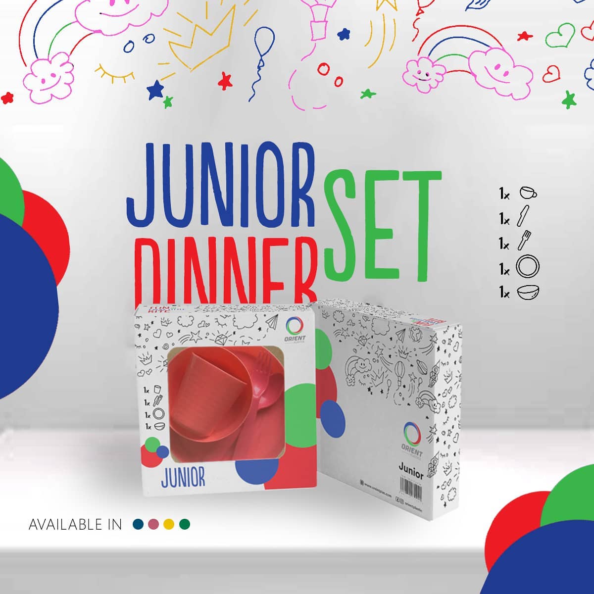 Kids 5 in 1 Dinning Set