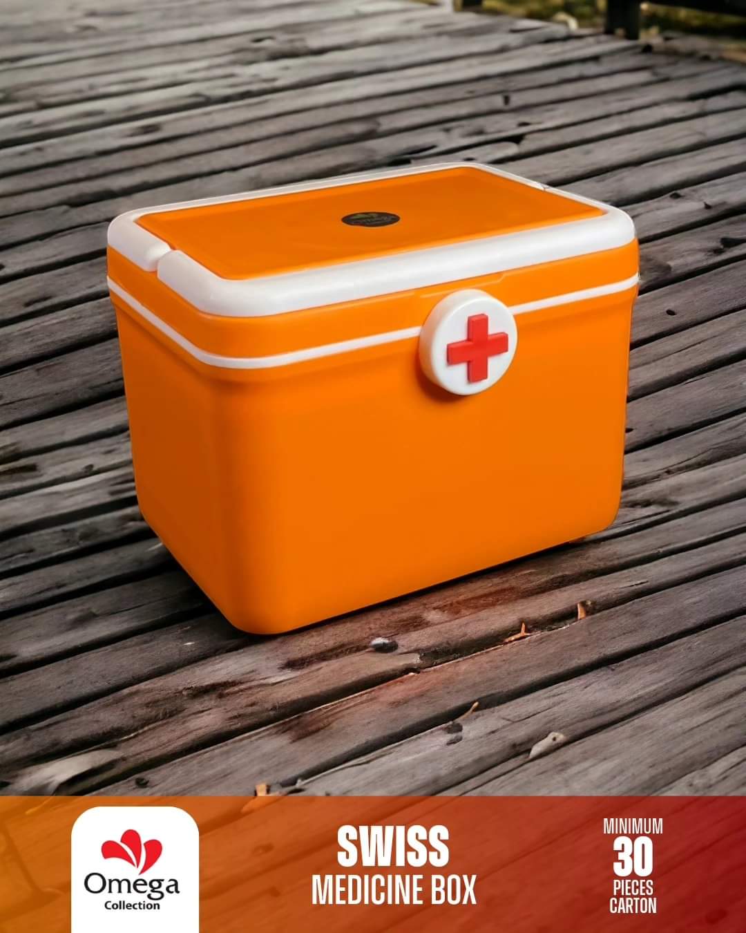 Swiss Medicine Box With Uper Partition Tray