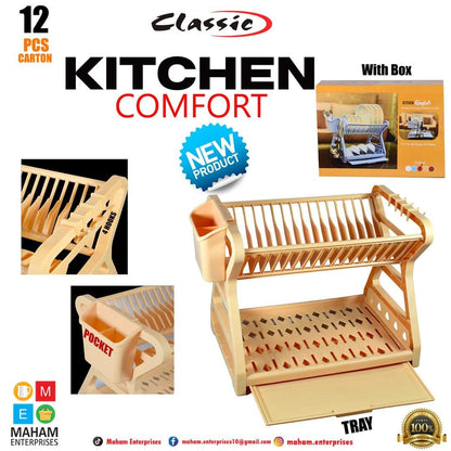 Kitchen Comfort Plate Stand with Tray