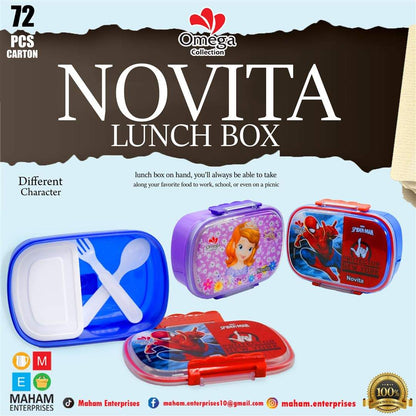 Novita Lunch Box (With Box, Spoon and Fork)