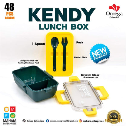 Kendy Lunch Box (With Spoon and Fork)