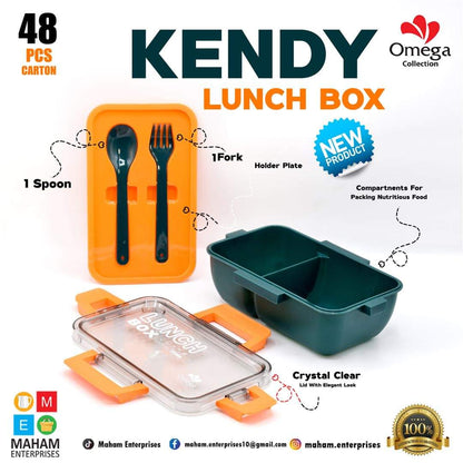 Kendy Lunch Box (With Spoon and Fork)