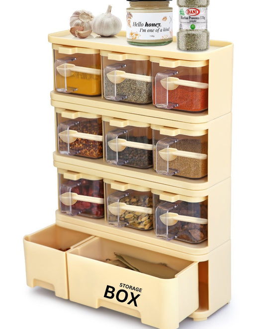 PrettyNeat Spice Rack With Storage Drawers