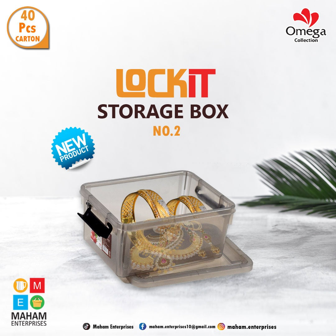 Lock It Storage Transparent Container