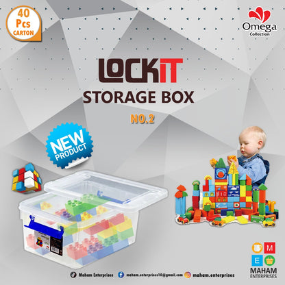 Lock It Storage Transparent Container