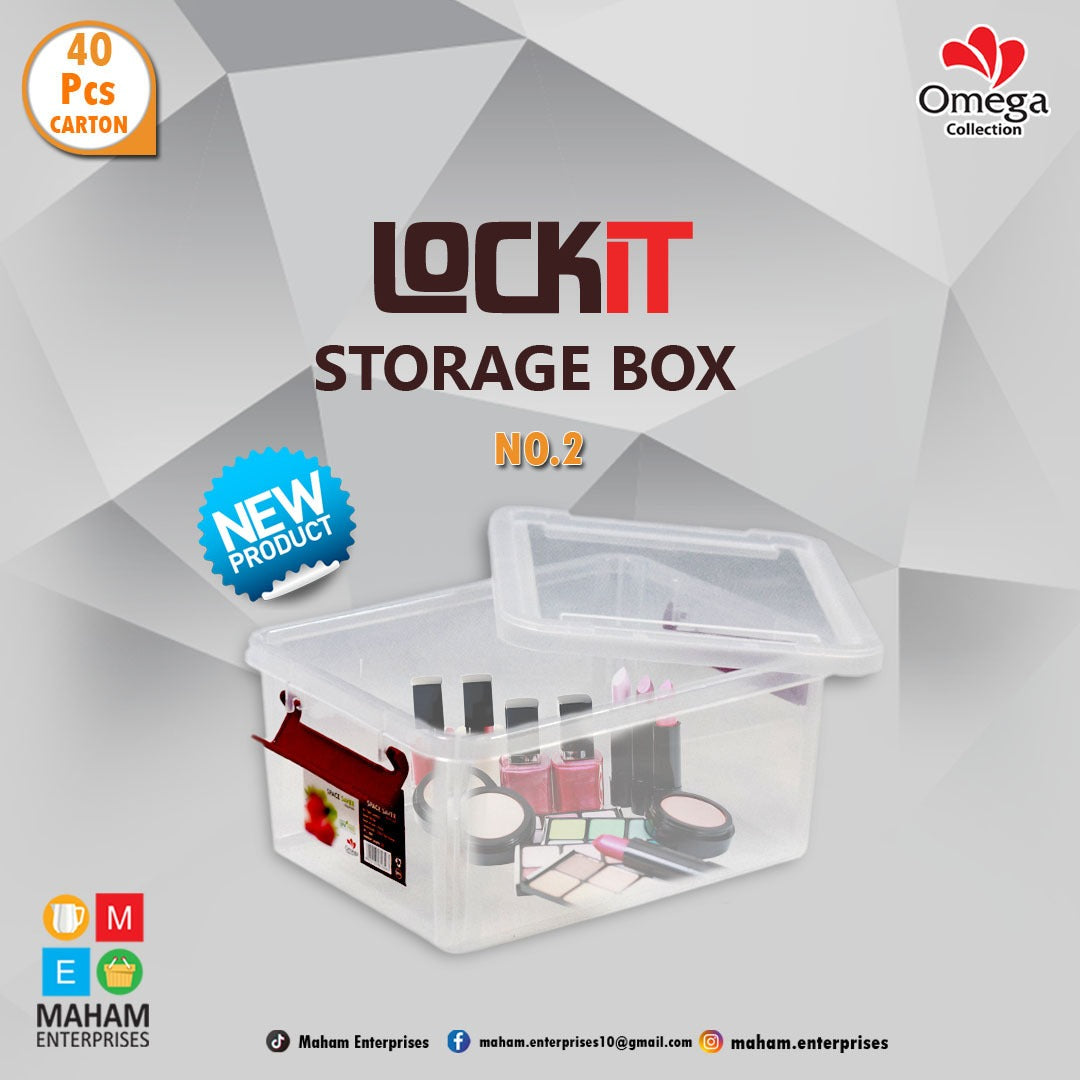 Lock It Storage Transparent Container