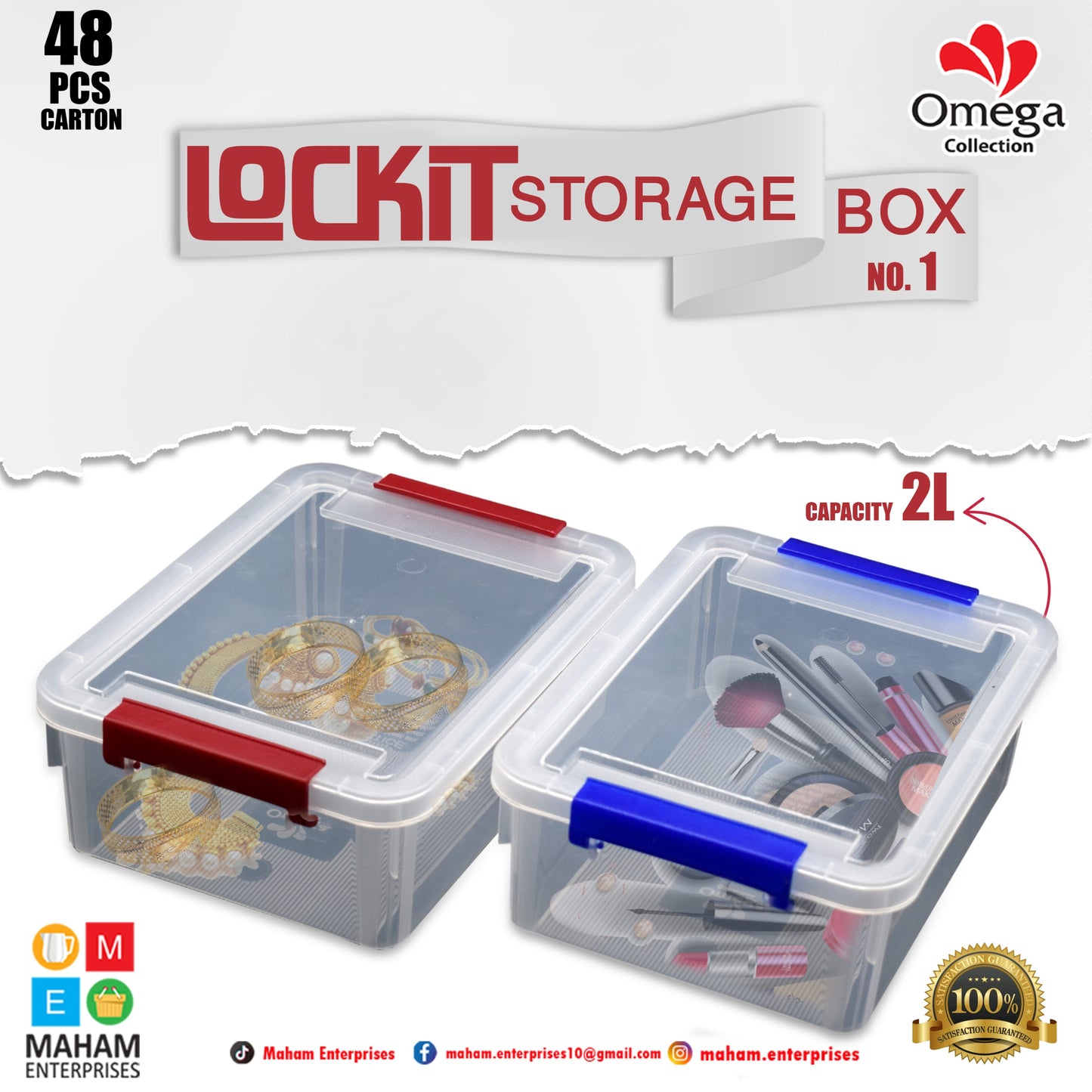 Lock It Storage Transparent Container