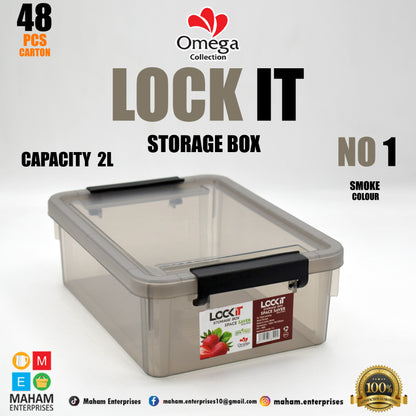 Lock It Storage Transparent Container