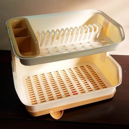 Bright Dish Rack With Drainer