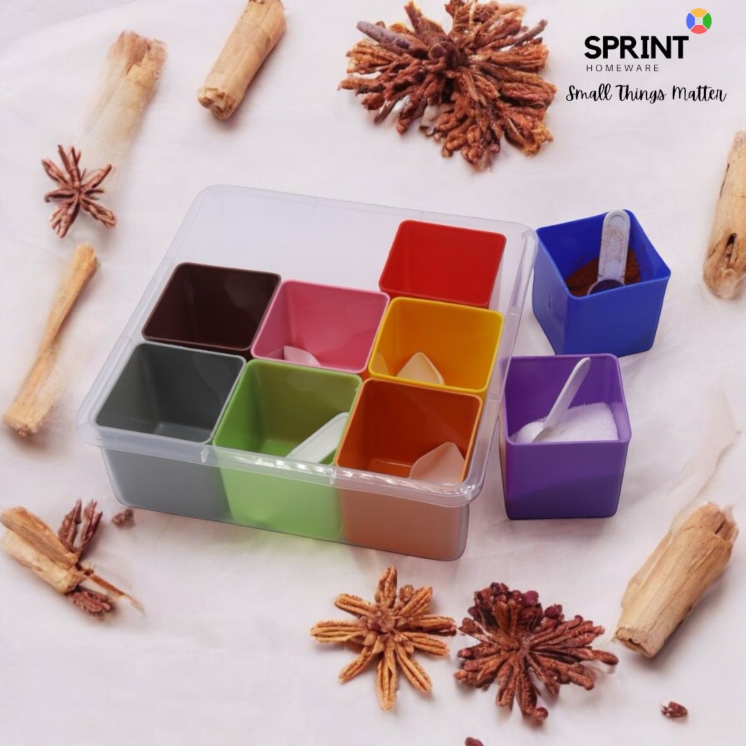 Sprint 9 in 1 Multipurpose Portion Spice Box with 9 Spoons